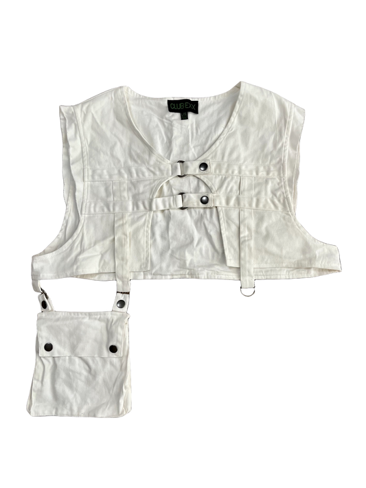 Club Exx Cropped Utility Vest