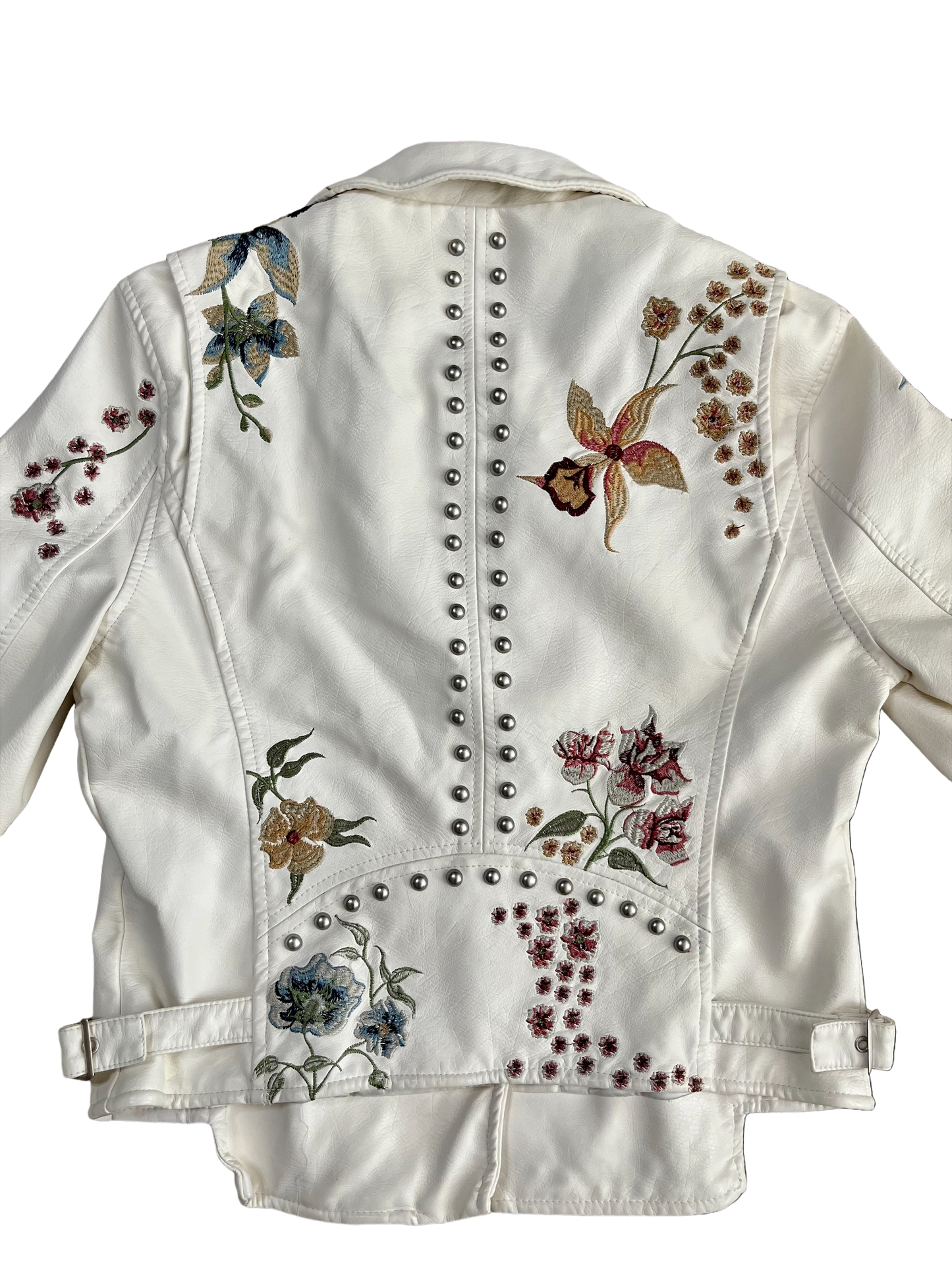 BlankNYC Leather Embroidered Moto Jacket