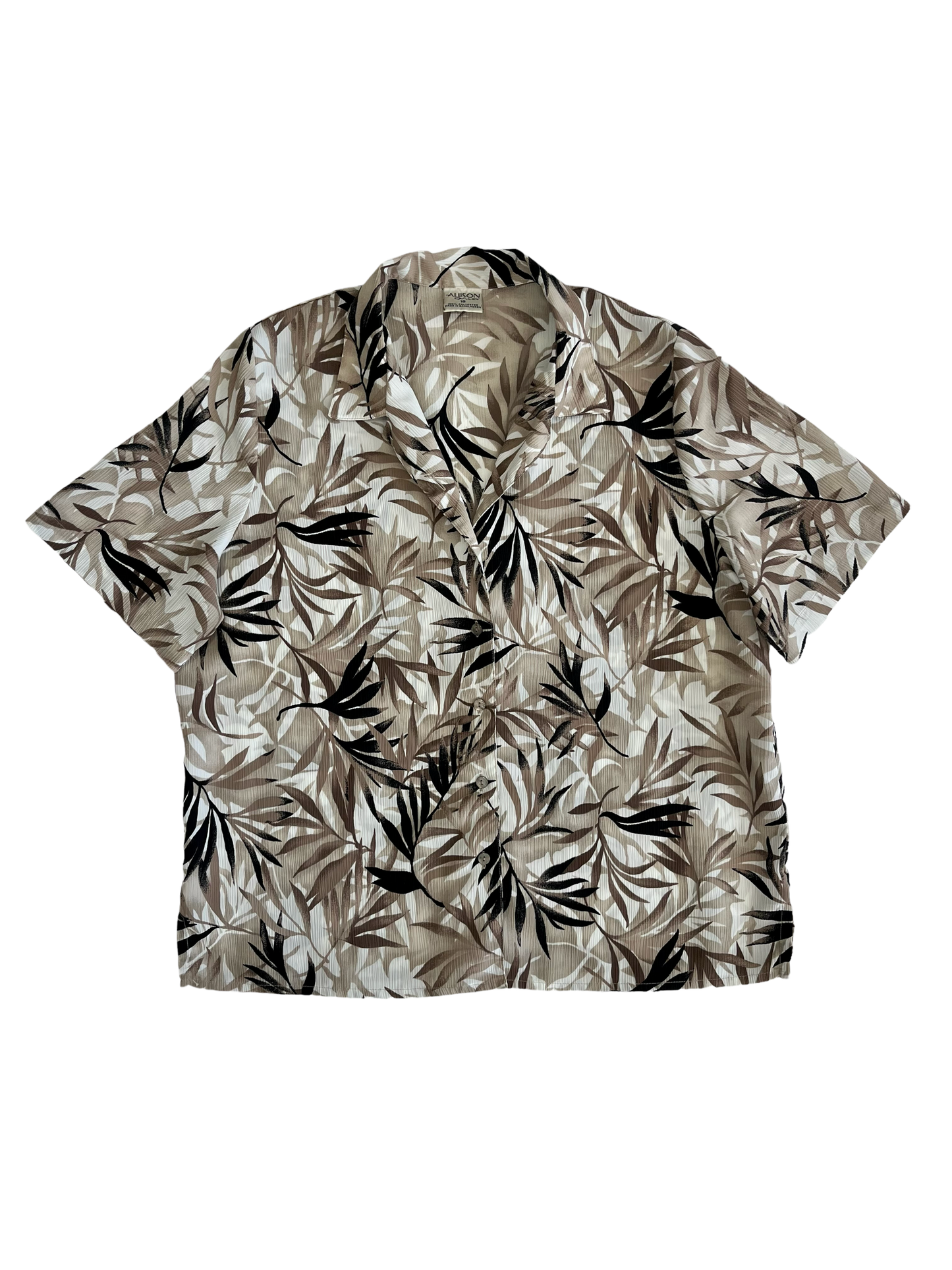 Brown Palms Button Down