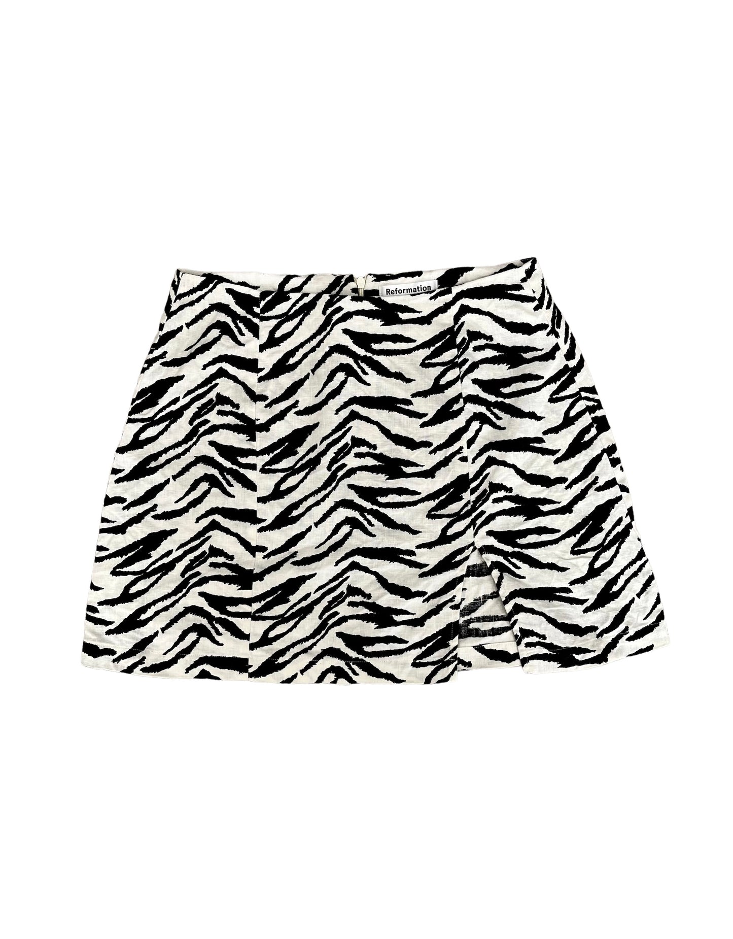 Reformation Zebra Mini Skirt