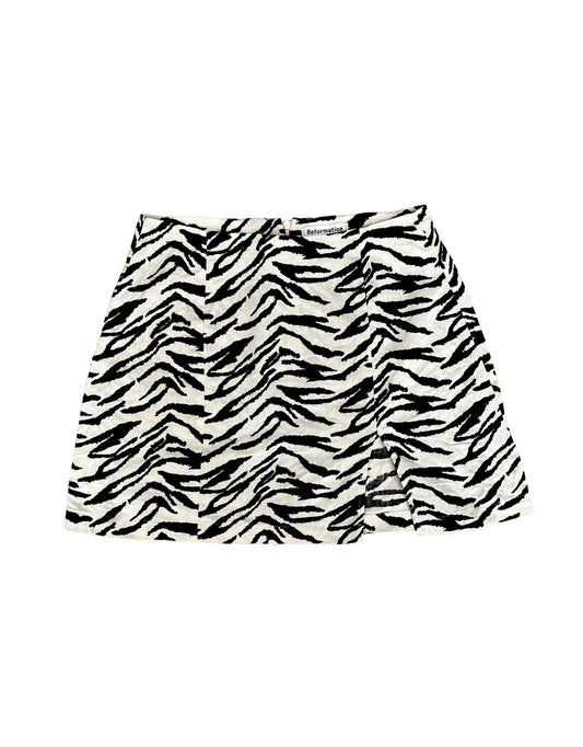 Reformation Zebra Mini Skirt