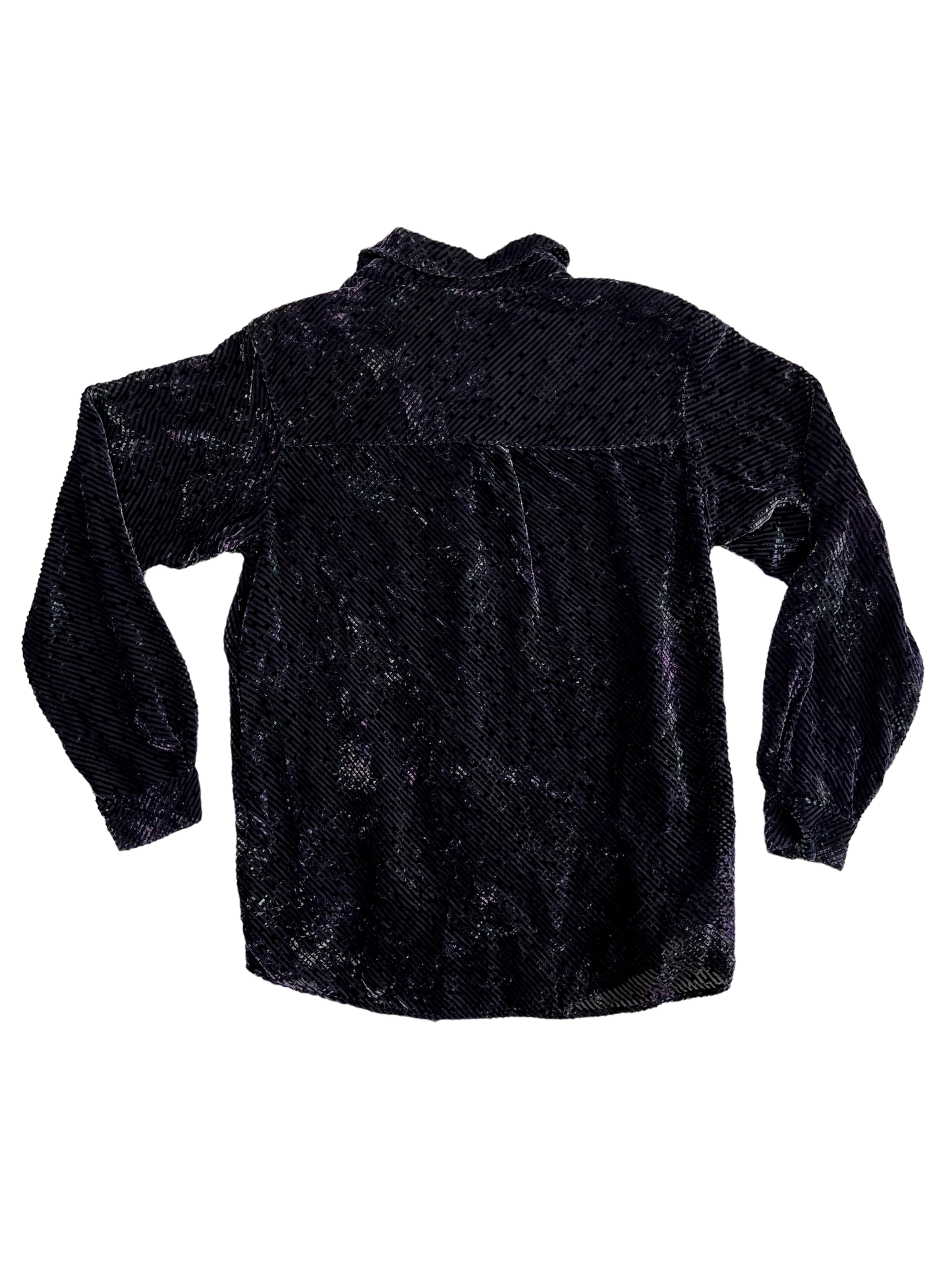 Mesh/Velvet Purple Button Down