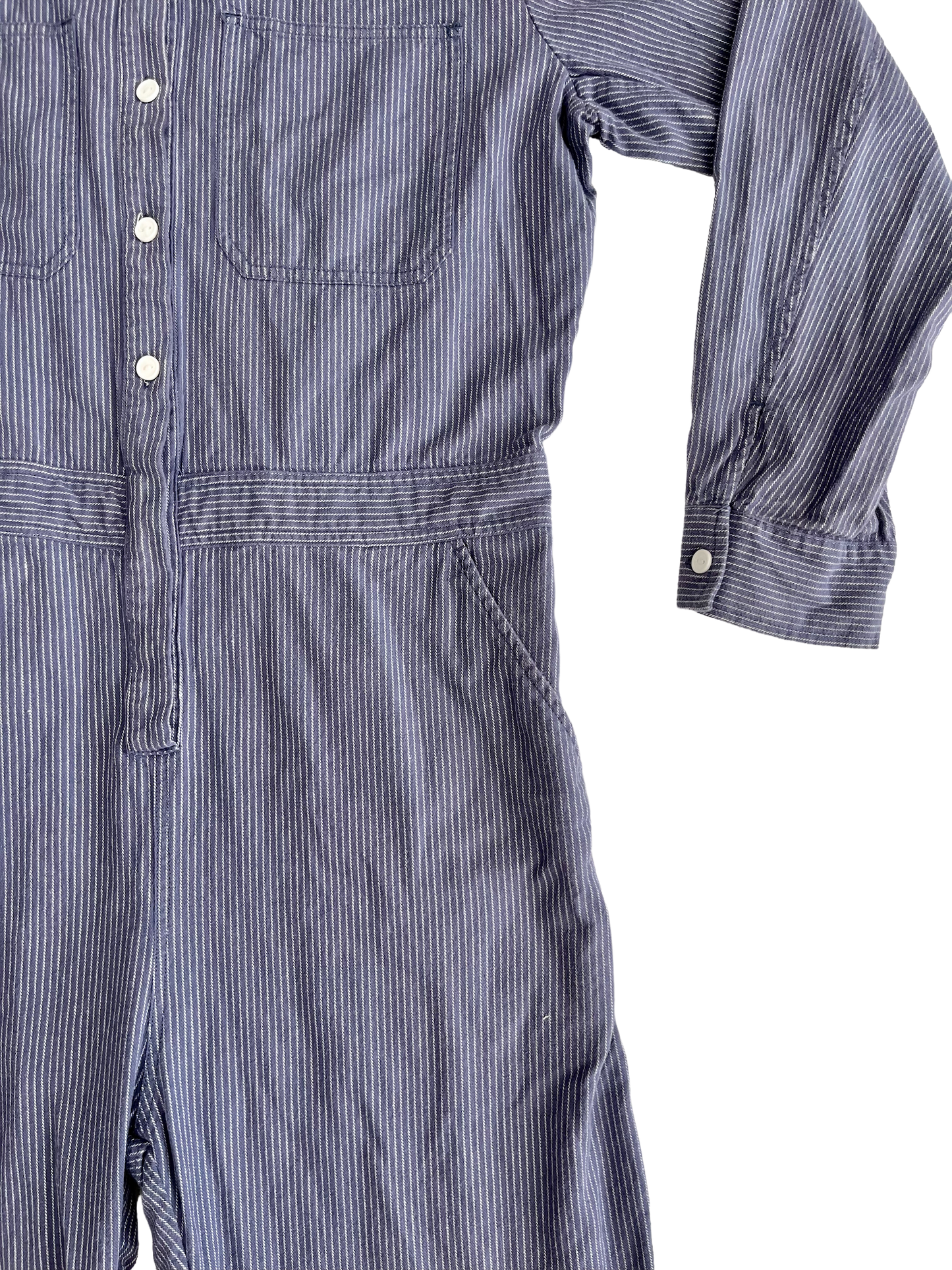 Brixton Denim Striped Jumpsuit